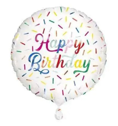 18" Sprinkle Happy Birthday Mylar Balloon #255 (1ct) Party Expo  