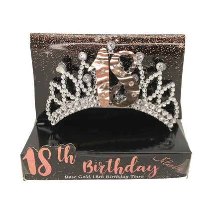 18th Rose Gold Tiara - Party Expo