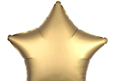 19" Chrome Gold Star Mylar Balloon #224 - SKU:QX-157CG - UPC:672713492290 - Party Expo
