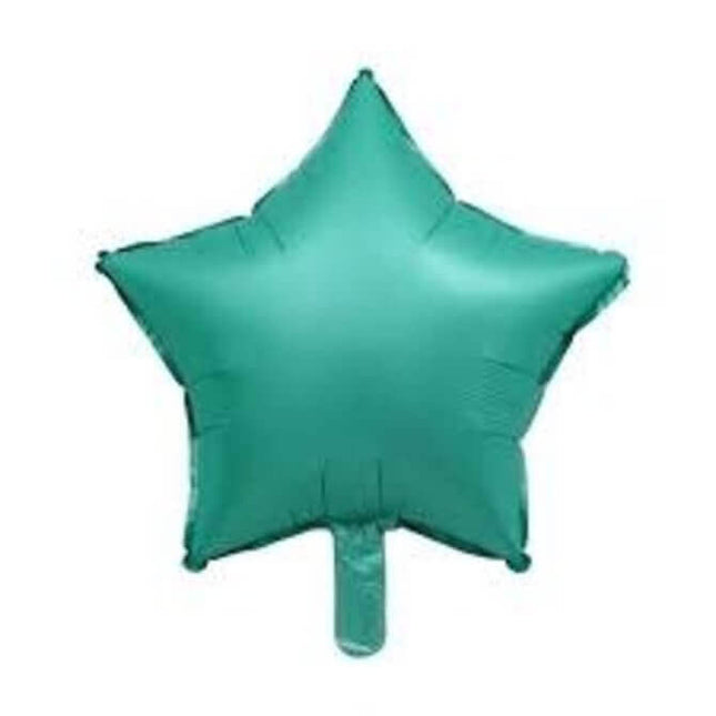 19" Chrome Green Star Mylar Balloons #209 - SKU:QX157CGR - UPC:672713492306 - Party Expo