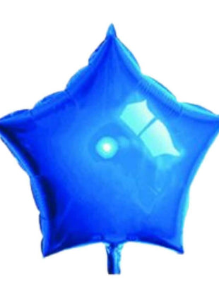 19" Foil Blue Star Mylar Balloon #217 - SKU:QX-157 Blue - UPC:672713491019 - Party Expo