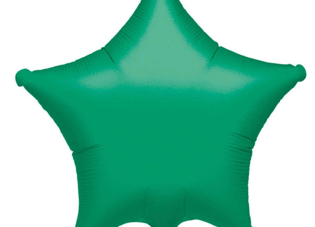 19" Green Star Mylar Balloon #228 - SKU:17127 - UPC:026635305570 - Party Expo