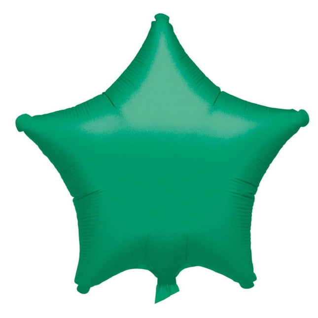 19" Green Star Mylar Balloon #228 - SKU:17127 - UPC:026635305570 - Party Expo