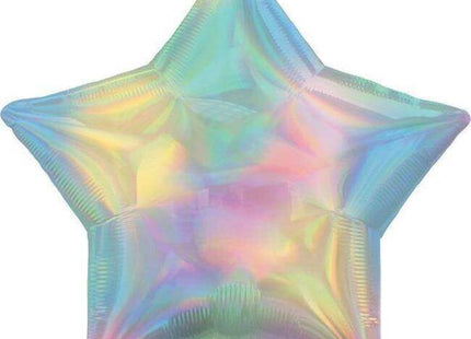 19" Iridescent Pastel Rainbow Star Mylar Balloon #299 - SKU:96372 - UPC:026635394079 - Party Expo