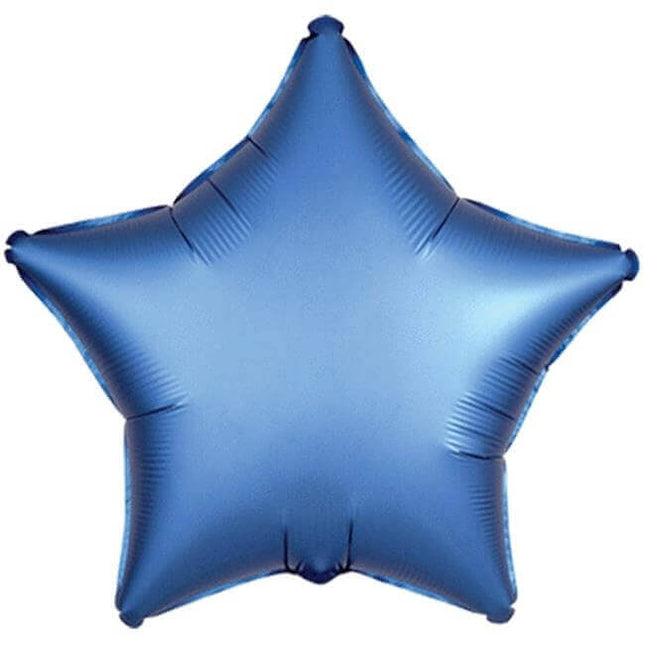 19" Luxe Azure Star Mylar Balloon #216 - SKU:90169 - UPC:026635368117 - Party Expo