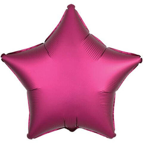 19" Luxe Pomegranate Star Mylar Balloon #220 - SKU:90199 - UPC:026635368292 - Party Expo