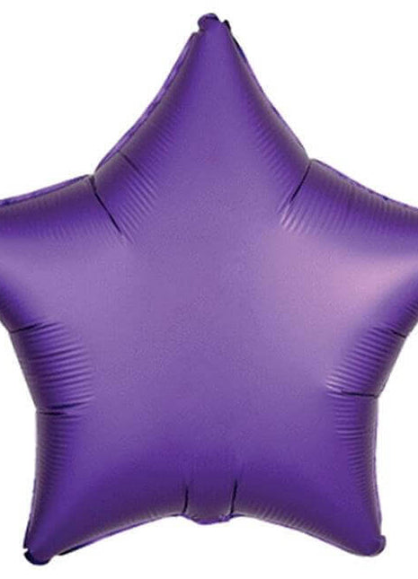 19" Luxe Purple Royal Star Mylar Balloon #214 - SKU:90181 - UPC:026635368209 - Party Expo