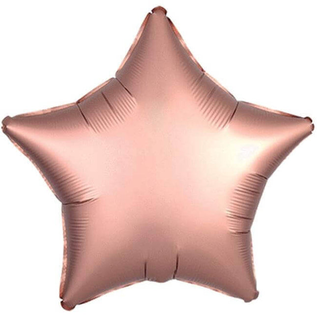 19" Luxe Rose Copper Star Mylar Balloon #226 - SKU:90193 - UPC:026635368261 - Party Expo