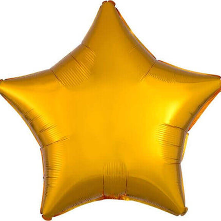 19" Metallic Gold Star Mylar Balloon #336 - SKU:1271 - UPC:026635305853 - Party Expo