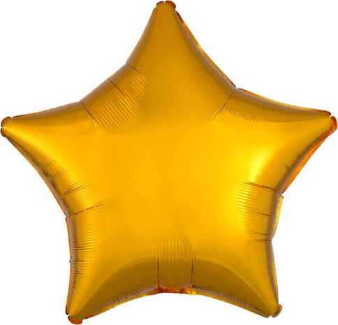 19" Metallic Gold Star Mylar Balloon #336 - SKU:1271 - UPC:026635305853 - Party Expo