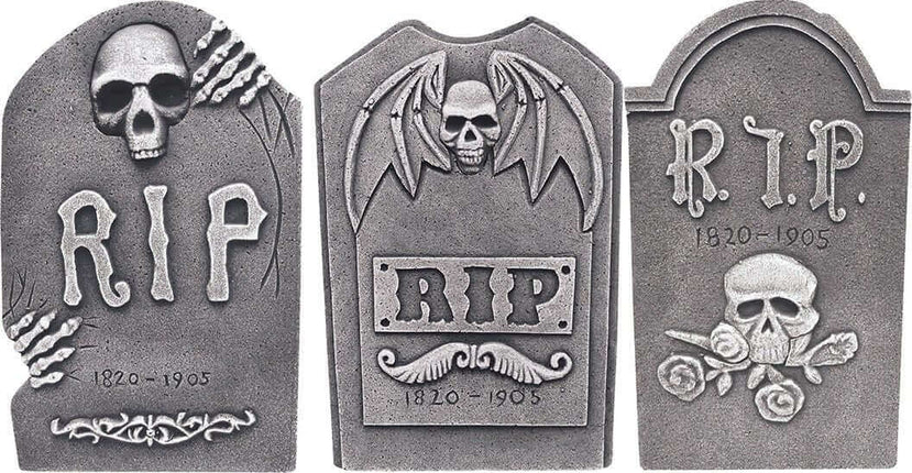 19" Tombstone RIP Assorted - SKU:93154 - UPC:762543931547 - Party Expo