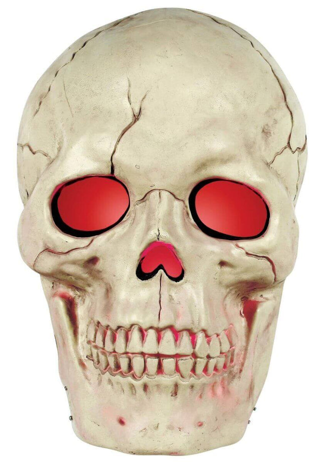 19.75" Light-up & Sound Spooky Skull - SKU:W82502 - UPC:190842825029 - Party Expo
