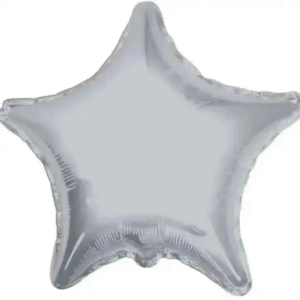 19" Chrome Silver Star Mylar Balloon #225 Party Expo  