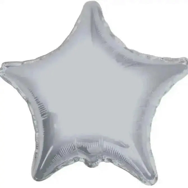19" Chrome Silver Star Mylar Balloon #225 Party Expo  