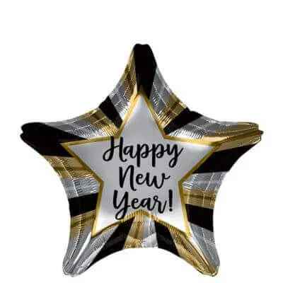 19" Happy New Year Radiant Star Mylar Balloon Party Expo  