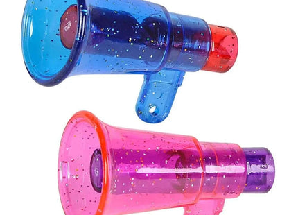 2" Glitter Megaphone Whistle (1ct) - SKU:SL-MEGWH - UPC:097138645883 - Party Expo