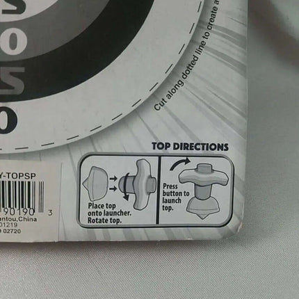 2-in-1 Speed Top Flyer Spinning Toy with 2 Saucers, Launcher & Cutout Target - Party Expo