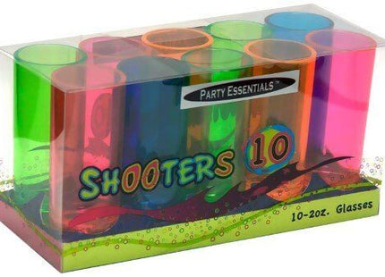 2 Oz Neon Boxed Shooter Glasses - SKU:N21090 - UPC:098382602912 - Party Expo