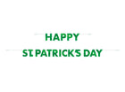 2 Piece Foil Happy St Patrick's Day - SKU:61747 - UPC:011179617470 - Party Expo