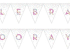 2-Sided Iridescent Rainbow Flag Pennant Banner (1ct) - SKU:336395 - UPC:039938565756 - Party Expo