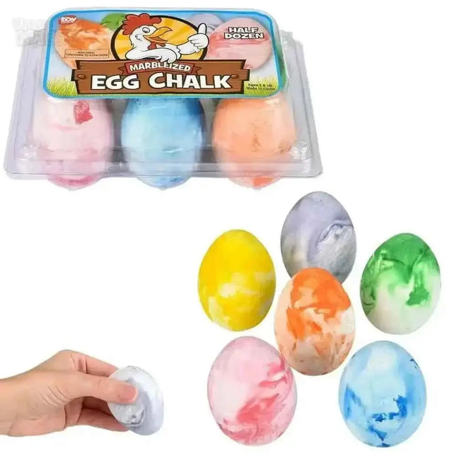2.5" Marbleized Egg Sidewalk Chalk (6pcs) Party Expo  