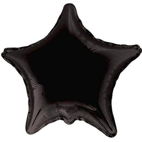 20" Black Star Mylar Balloon #147 - SKU:15259 - UPC:071444126175 - Party Expo