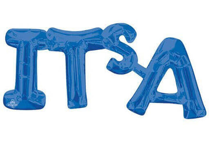 20" It's a Girl Mylar Balloon - Blue (Air-Filled) - SKU:87727 - UPC:026635358569 - Party Expo