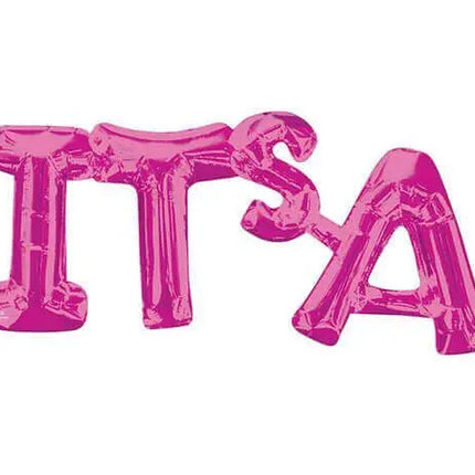 20" It's a Girl Mylar Balloon - Pink (Air-Filled) Party Expo  