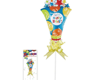 20" Popcorn Mylar Balloon with Stand - SKU:BP2123 - UPC:814362020848 - Party Expo