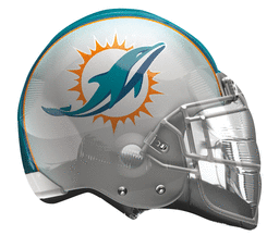 21" Miami Dolphins Helmet Mylar Balloon #193 - SKU:63892 - UPC:026635278096 - Party Expo