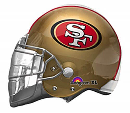 21" San Francisco 49ers Helmet Mylar Balloon - SKU:58779 - UPC:026635263085 - Party Expo