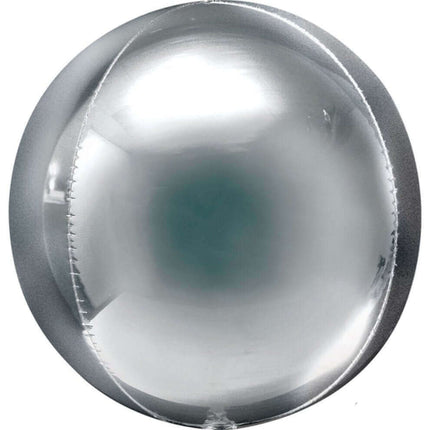 21" Silver Orbz Balloon - SKU:96246 - UPC:026635391016 - Party Expo