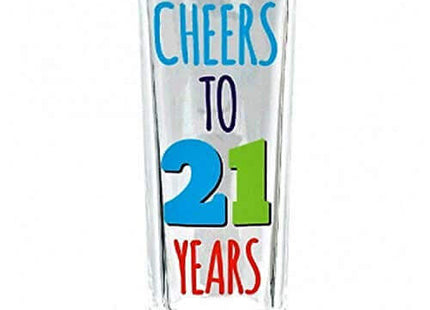 21st Brilliant Birthday Glass Shot - SKU:210390 - UPC:013051603793 - Party Expo