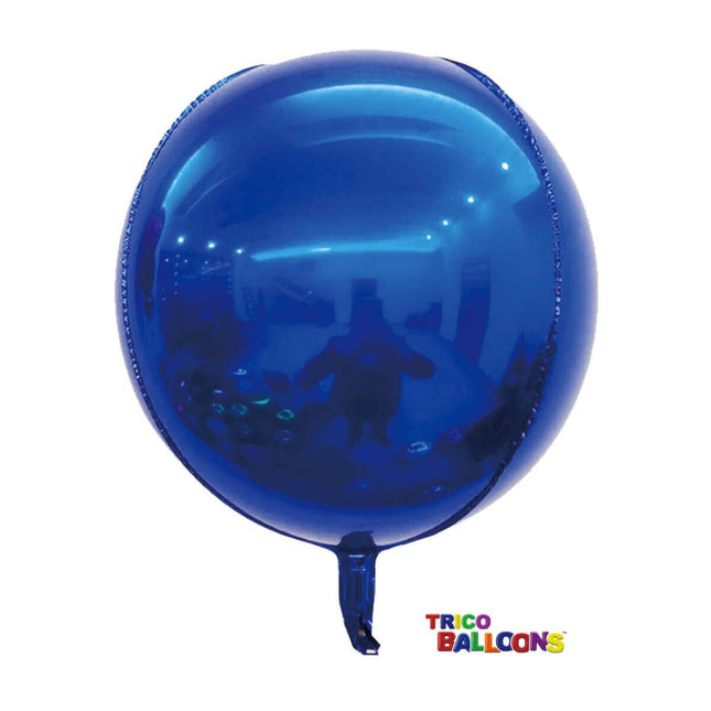 22" Round 4D Balloon - Royal Blue - SKU:BM9101-07 - UPC:810057956041 - Party Expo