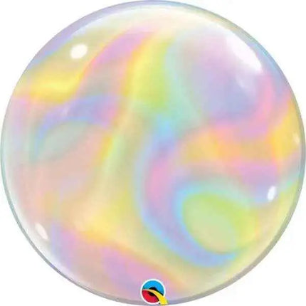 22" Iridescent Swirls Bubble Balloon Party Expo  