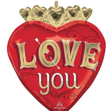 23" My Type Love Heart Supershape Mylar Balloon - SKU:4637102 - UPC:026635463713 - Party Expo
