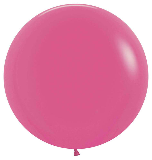 24" Fashion Fuchsia Latex Balloon (1ct) - SKU:ULL2412N - UPC:229199341538 - Party Expo