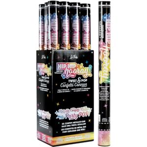 24" Foil Streamer Confetti Cannon (1 each) - SKU:PE-00521 - UPC:099996003034 - Party Expo