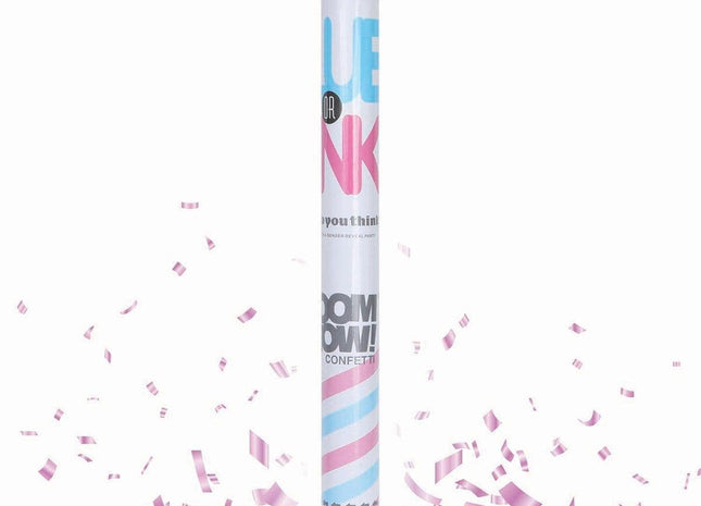 Gender Reveal - 24" Pink Confetti Cannon - SKU:BP-1112P - UPC:099996001085 - Party Expo