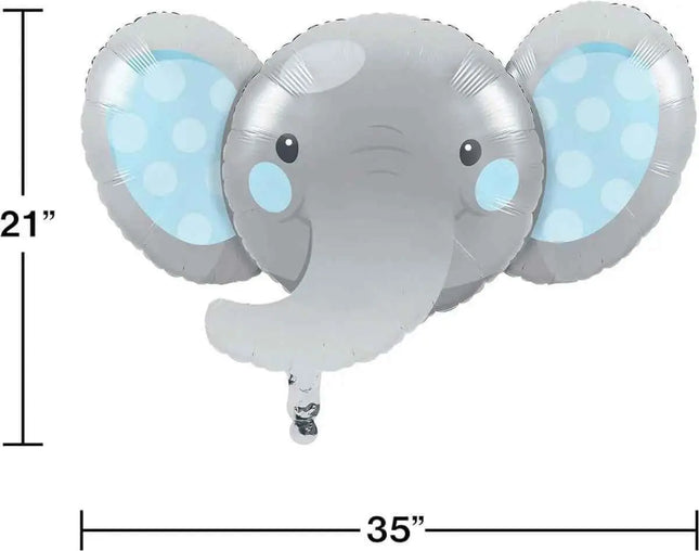 24" Enchanting Elephants Boy Metallic Mylar Balloon (1ct) Party Expo  