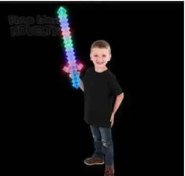 24" Light-Up Blue Pixel Sword Party Expo  
