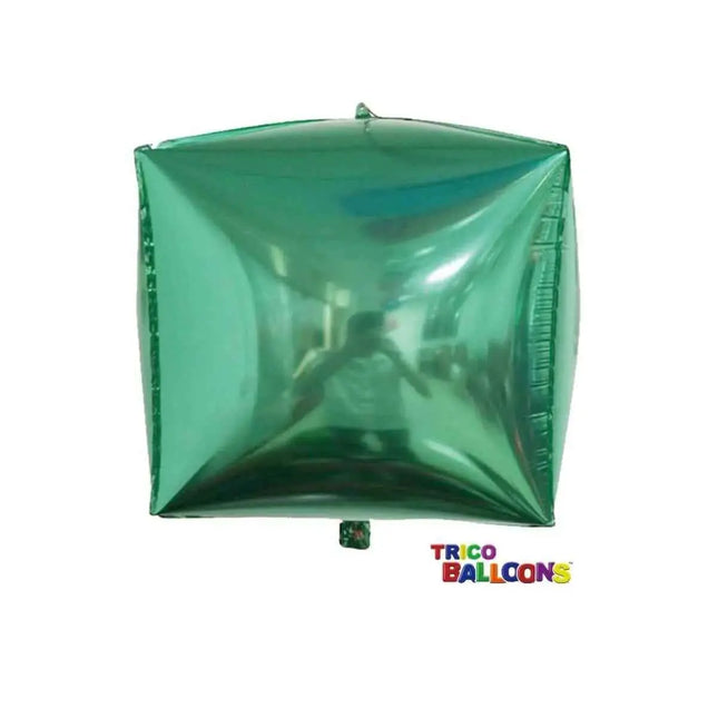 24" Square 4D Mylar Balloon - Green Party Expo  