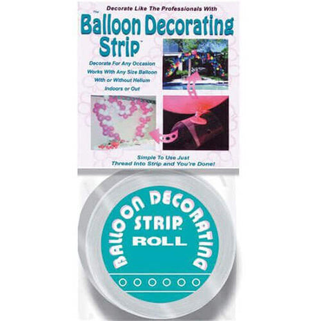 25' Clear Balloon Deco Strip - SKU:4701 - UPC:793782217116 - Party Expo