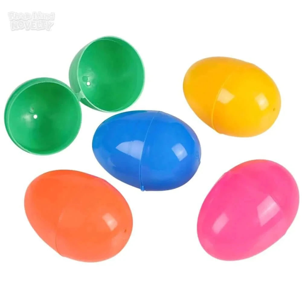 Rhode Island Novelty Plastic Easter Eggs, 2.5, Assorted Colors - 12 per pack
