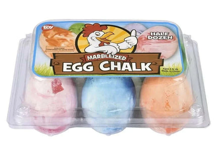 2.5" Marbleized Egg Sidewalk Chalk (6pcs) - SKU:ST-CHEGM - UPC:097138950666 - Party Expo