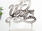25th Anniversary Cake Topper - Silver - SKU:100054 - UPC:013051775896 - Party Expo