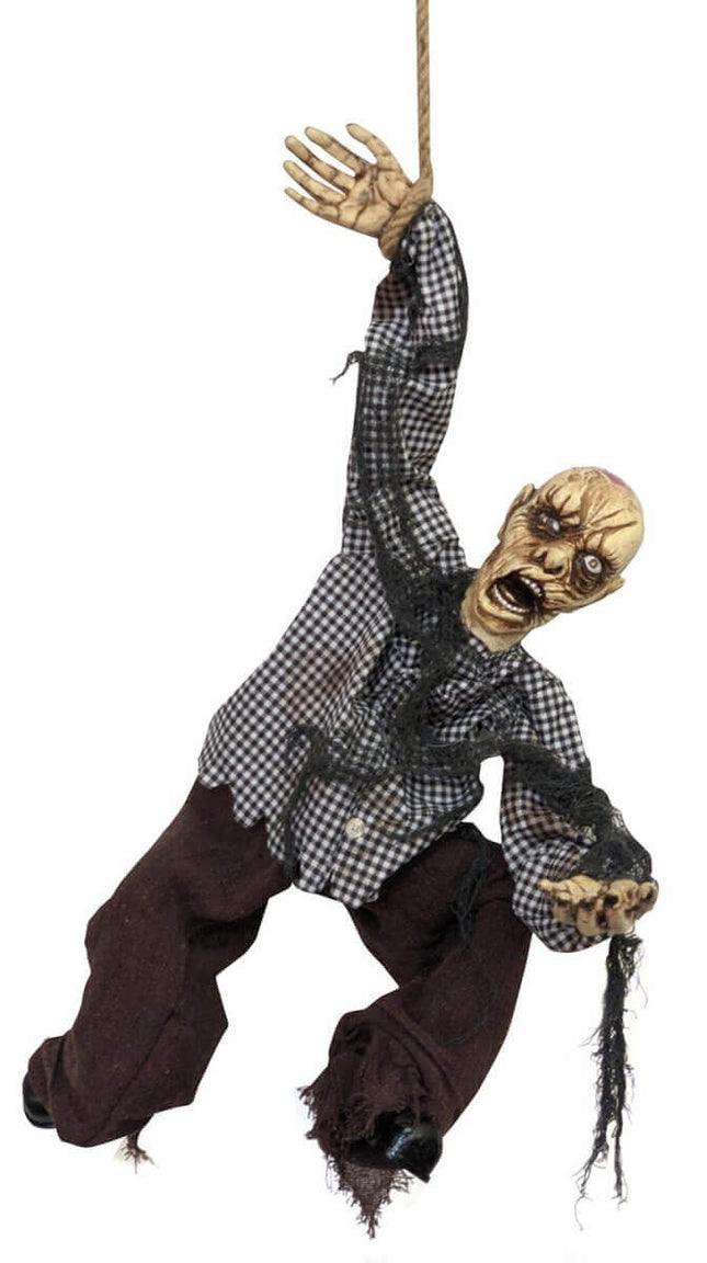 26" Animated Old Man with Rope - SKU:63110 - UPC:762543631102 - Party Expo