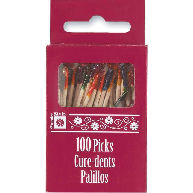 2.6" Frilly Cocktail Toothpicks (100ct) - SKU:49034 - UPC:011179490349 - Party Expo