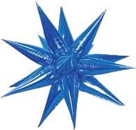 26" Star-Burst Mylar Balloon - Blue - SKU:LF-50019 - UPC:099996034557 - Party Expo