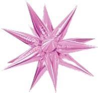 26" Star-Burst Mylar Balloon - Pink - SKU:LF-50014 - UPC:099996034496 - Party Expo